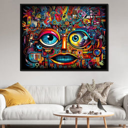 Vibrant Doodle Cyberpunk - NicheCanvas