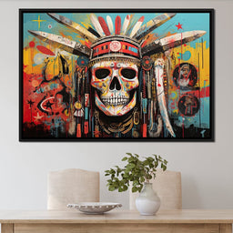 Tribal Echoes in Technicolor - NicheCanvas