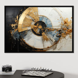 Azure Gold Horizon Fusion - Tanni Cylon - NicheCanvas