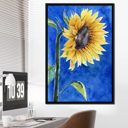 Watercolor Sunflower - NicheCanvas