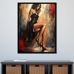 Alluring Legs Sleek Noir Elegance - NicheCanvas