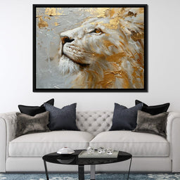 Golden Sovereign Stare - NicheCanvas