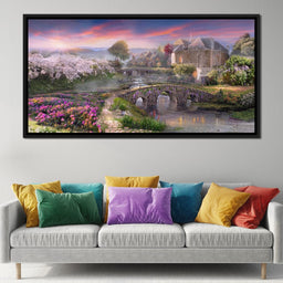 Garden by the Stone Bridge - NicheCanvas
