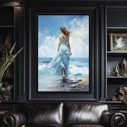 Azure Serenity Stroll - NicheCanvas