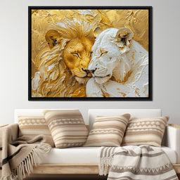 Golden Solitude and Ivory Peace - NicheCanvas