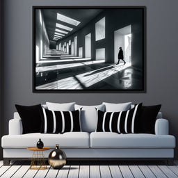 Shadowplay Geometric Solitude - NicheCanvas