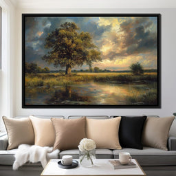 Golden Oak Reflections - NicheCanvas