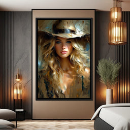 Golden Serenity Portrait - NicheCanvas