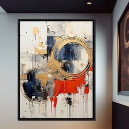 Golden Royal Geometric Harmony 04 - Wildrose Creations - NicheCanvas