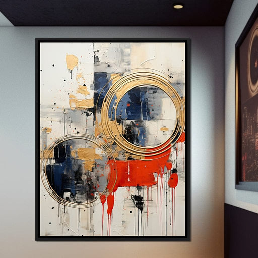 Golden Royal Geometric Harmony 04 - Wildrose Creations Canvas Print