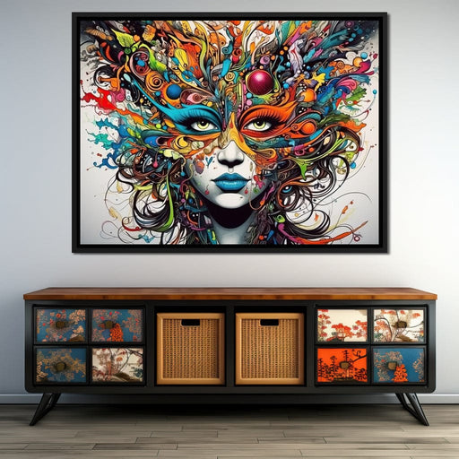 Vibrant Doodle of Visual Delight Canvas Print