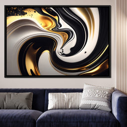 Marble-Lux Collection: Vibrant White & Gold Marble 04 - NicheCanvas