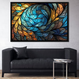 Mosaic Leafy Luminescence - NicheCanvas