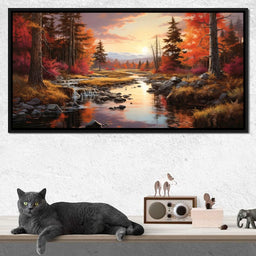 Magnificent Autum By The Lake - NicheCanvas