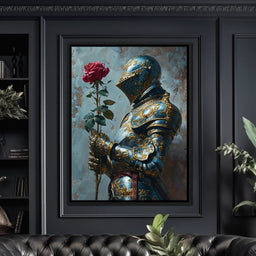 Knight of the Velvet Bloom - NicheCanvas