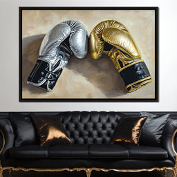 Golden Duel of Titans - NicheCanvas