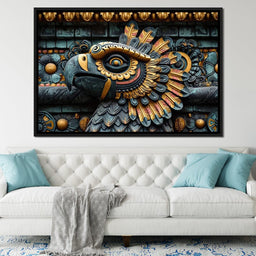 Aztec Serpent in Twilight - NicheCanvas