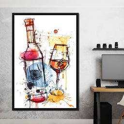Red Wine Splash - NicheCanvas