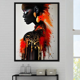 Female Portrait Paint Splash 035 - Johanjjf - NicheCanvas