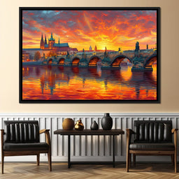 Sunset Over Prague - NicheCanvas