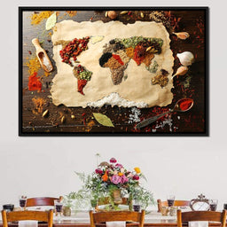 Spices Map of the World - NicheCanvas