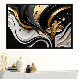 Marble-Lux Collection: Vibrant White & Gold Marble 10 - NicheCanvas