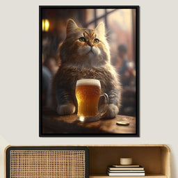 Cat Beer - Zenzdesign - NicheCanvas