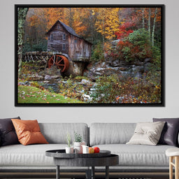 Autumn at the Grist Mill - NicheCanvas