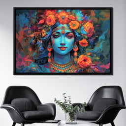 Lakshmi Floral Mural - NicheCanvas