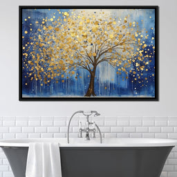Golden Blue Melody of Nature - NicheCanvas