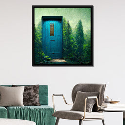 Blue Door in the Green - Ben Heine - NicheCanvas