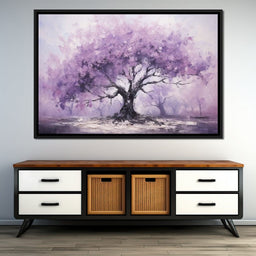 Blossoming Tree in Monochrome - NicheCanvas