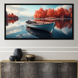 Canoe on the Lake - NicheCanvas