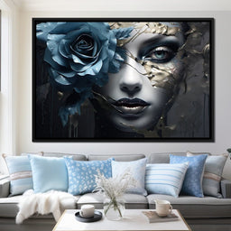 Ethereal Metallic Bloom - NicheCanvas