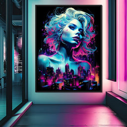 Neon Reverie Portrait 06 - NicheCanvas