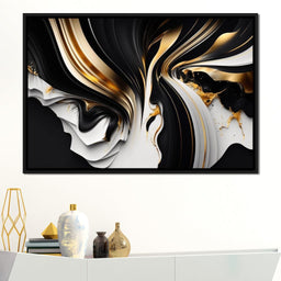 Marble-Lux Collection: Vibrant White & Gold Marble 09 - NicheCanvas