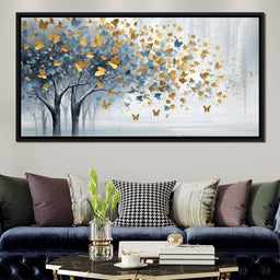 A Touch of Blue in a Golden Grove - NicheCanvas