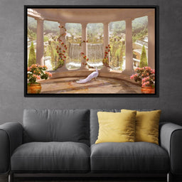 Classical Garden & Waterfall - NicheCanvas