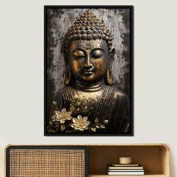 Golden Gaze of the Buddha - NicheCanvas