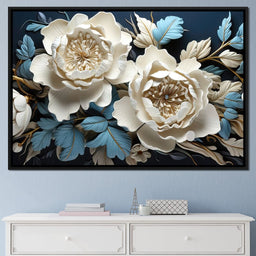Lovely White Roses - Wildrose Creations - NicheCanvas