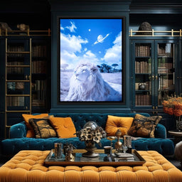 White Lion and Blue Butterfly - Gen Z - NicheCanvas