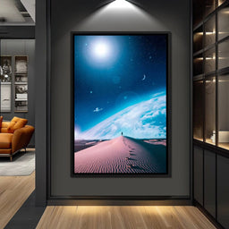 Silhouette Dune Blue Space - Gen Z - NicheCanvas
