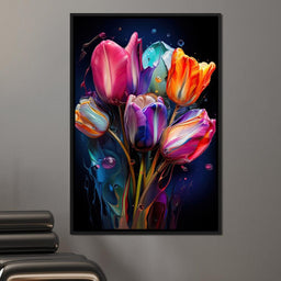Luminous Tulip Dreamscape - NicheCanvas