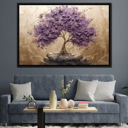 Golden Grove in Purple Hues - NicheCanvas
