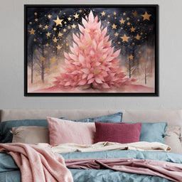 Pink Pine Tree - NicheCanvas