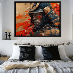 Samurai Solitude in Battle - NicheCanvas