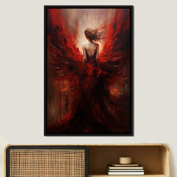 Ethereal Elegance in Shadow Gown - NicheCanvas