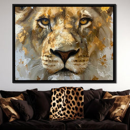 Golden Gaze of the Sovereign - NicheCanvas