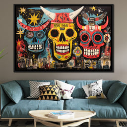 Tribal Skull Symphony - NicheCanvas