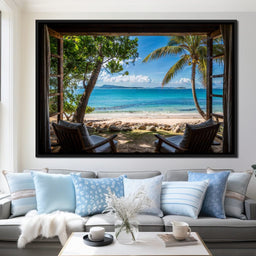 Tropical Serenity Window - NicheCanvas